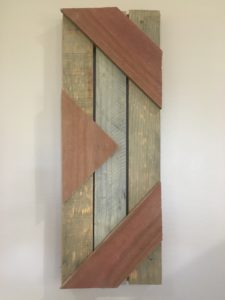 geometric pallet wood art